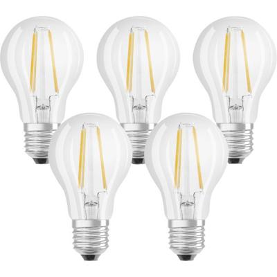 OSRAM HOMELIGHTING 4058075090569 LED-lamp Energielabel E (A - G) E27 Peer 7 W = 60 W Warmwit (Ø x l) 60 mm x 105 mm Filament / Retro-LED 5 stuk(s)