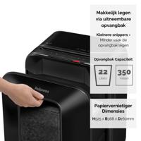 Papiervernietiger fellowes lx200 4x12mm zwart - thumbnail