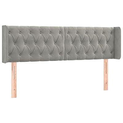 Hoofdbord LED 147x16x78/88 cm fluweel lichtgrijs