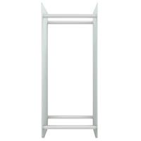 VidaXL Haardhoutrek 40x35x100 cm gehard glas wit - thumbnail