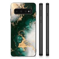 Gripcase voor Samsung Galaxy S10 Marmer Groen - thumbnail
