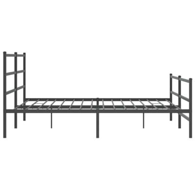 Bedframe met hoofd- en voeteneindemetaal zwart 183x213 cm