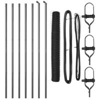 VidaXL Afrasteringspaal grijs 10 x 1,2 m (50 mm gaas) staal en pvc - thumbnail