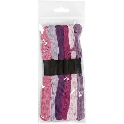 Creativ Company Borduurgaren, dikte 1 mm, paars, 6 bol/ 1 doos - thumbnail