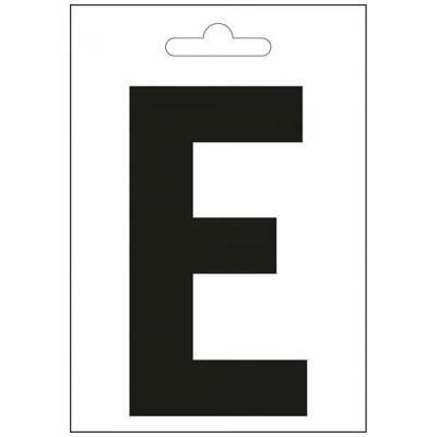 Nautic letter E zwart 100 mm.