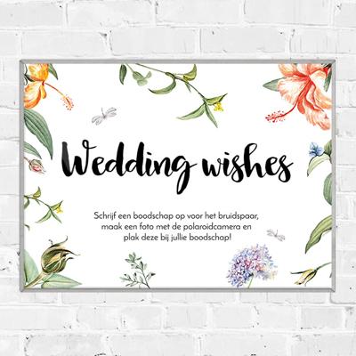 Poster gastenboek love blooms