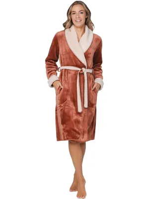 Oranje fleece badjas Pastunette