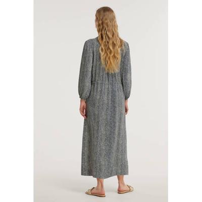 Moscow blousejurk met all over print donkerblauw Moscow blousejurk met all over print donkerblauw