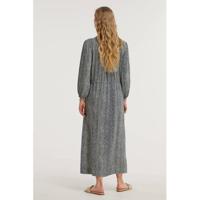 Moscow blousejurk met all over print donkerblauw - thumbnail