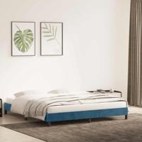 Bedframe zonder matras 200x220 cm fluweel donkerblauw - thumbnail