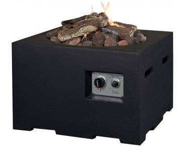 Cocoon vuurtafel vierkant klein zwart
