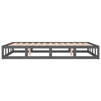 Bedframe massief hout grijs 150x200 cm 5FT King Size Bedframe massief hout grijs 150x200 cm 5FT King Size
