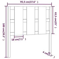 Hoofdbord 95,5x4x100 cm massief grenenhout - thumbnail