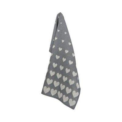 Bunzlau Castle Bunzlau Castle Hearts theedoek 65x65 Anthracite