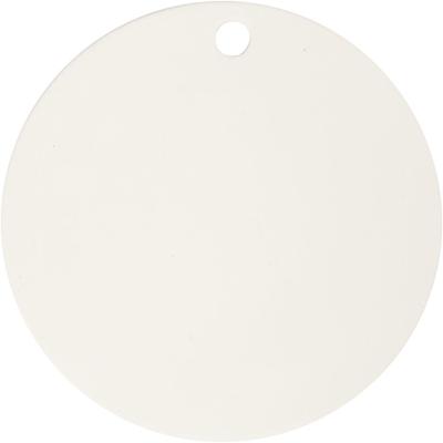 Creativ Company Label, d 15 cm, dikte 0,5 cm, wit, 1 stuk
