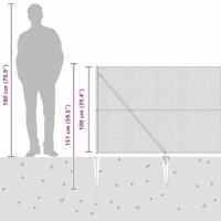 VidaXL Afrasteringspaal zilver 10 x 1 m (12 x 12 mm gaas) staal - thumbnail