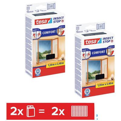 tesa COMFORT 55918-00500-01 Vliegenhor (b x h) 120 cm x 240 cm Antraciet 2 stuk(s) tesa COMFORT 55918-00500-01 Vliegenhor (b x h) 120 cm x 240 cm Antraciet 2 stuk(s)