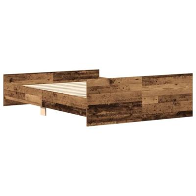 Bedframe zonder matras 140x200 cm bewerkt hout oud hout