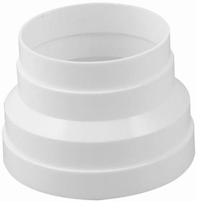 Verloopstuk - tbv PVC afzuigslang - 100/125 mm - wit