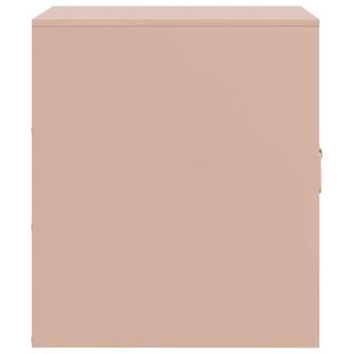 Nachtkastjes 2 st 34,5x39x44 cm staal roze