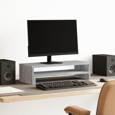 VidaXL Monitorstandaard 54x22x15 cm bewerkt hout grijs sonoma eiken VidaXL Monitorstandaard 54x22x15 cm bewerkt hout grijs sonoma eiken