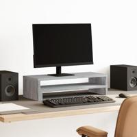 VidaXL Monitorstandaard 54x22x15 cm bewerkt hout grijs sonoma eiken - thumbnail
