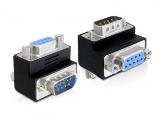 Delock 65264 VGA Adapter [1x D-sub stekker 9-polig - 1x D-sub bus 9-polig] Zwart