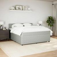 Boxspring met matras fluweel lichtgrijs 180x200 cm - thumbnail