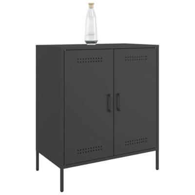 Dressoir 68x39x79 cm staal zwart