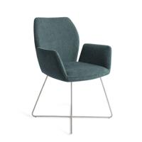 Jesper Home Eetkamerstoel 'Misaki' Cross Steel, kleur Merry Mermaid - thumbnail