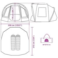 Vistent 2-persoons waterdicht olijfgroen - thumbnail