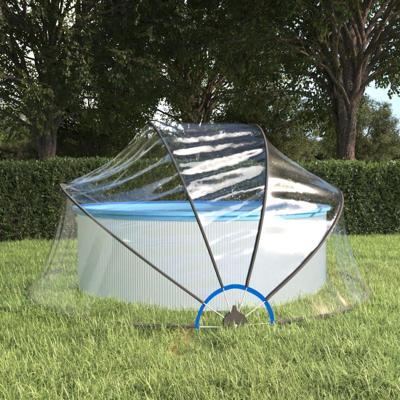 Zwembadoverkapping rond 315x158 cm PVC