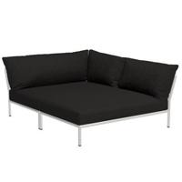 Houe Level2 Cozy Corner loungebank rechts frame wit stof Char - thumbnail