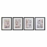 Schilderij DKD Home Decor Boeddha Orientaals (35 x 2,5 x 45 cm) (35 x 2 x 45 cm) (4 Stuks) - thumbnail