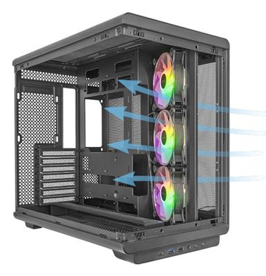 ATX Semi-toren BehuizingMars Gaming MCREV Zwart