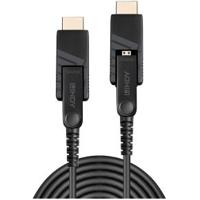 LINDY 38321 HDMI-kabel Aansluitkabel HDMI-micro-D-stekker, HDMI-micro-D-stekker 20.00 m Zwart 4K UHD - thumbnail