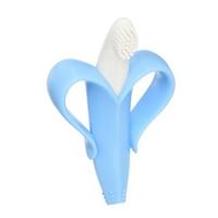STUKS pasgeboren baby banaan silicone bijter beet (blauw) - thumbnail