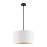 Scandinavische stijl Hanglamp - Corduroy Lampenkap - Cilinder - Wit - ø40 x 126 cm - E27 Fitting - Geschikt voor Woonkamers en slaapkamers - Inclusief 1 meter kabel - thumbnail