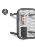 Wandlamp Weave 15/15/20cm, Zwart, Muurlamp gemaakt van metaal, geschikt voor E27 LED lichtbron, wandlamp geschikt voor woonkamer, slaapkamer - thumbnail
