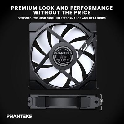 Phanteks PH-F120M25_G2_DBK01 PC-ventilator Zwart (b x h x d) 120 x 25 x 120 mm Phanteks PH-F120M25_G2_DBK01 PC-ventilator Zwart (b x h x d) 120 x 25 x 120 mm