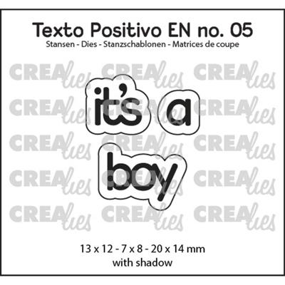 Crealies • texto positivo stans it's a boy