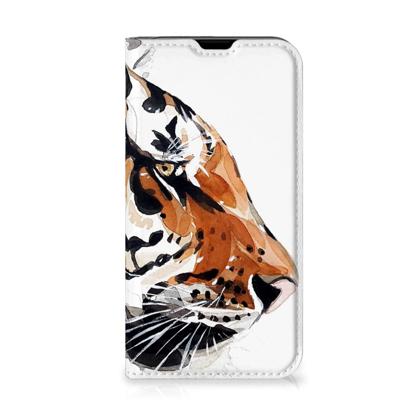Bookcase iPhone 13 Mini Watercolor Tiger Bookcase iPhone 13 Mini Watercolor Tiger