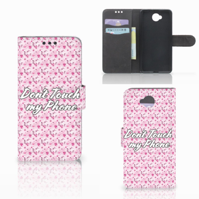 Microsoft Lumia 650 Portemonnee Hoesje Flowers Pink DTMP Microsoft Lumia 650 Portemonnee Hoesje Flowers Pink DTMP