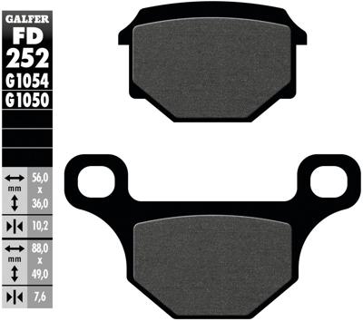 GALFER remblokken "fd252" brake pad fd252 g1050 organic scooter