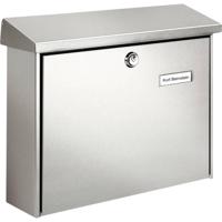 Burg Wächter 8140 AMRUM 3867 NI Brievenbus RVS Zilver Sleutelslot - thumbnail