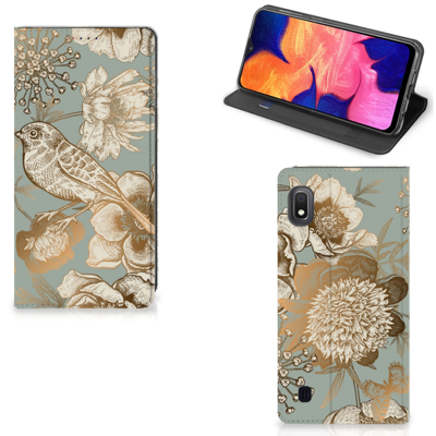 Smart Cover voor Samsung Galaxy A10 Vintage Bird Flowers Smart Cover voor Samsung Galaxy A10 Vintage Bird Flowers