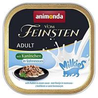 van het fijnste kattenvoer, nat milkiekonijn in roomsaus (32 x 100 g), nat kattenvoer zonder granen en suiker van animonda, met verse, vleselijke ingrediënten - thumbnail