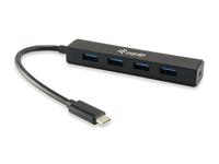 Equip USB-Hub USB-C (USB 3.2 Gen 2) multiport hub 4 poorten Zwart - thumbnail