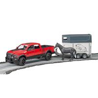 Bruder Dodge Ram 2500 Power Wagon met paardentrailer - thumbnail