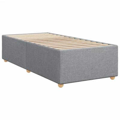 Boxspring met matras stof lichtgrijs 90x190 cm